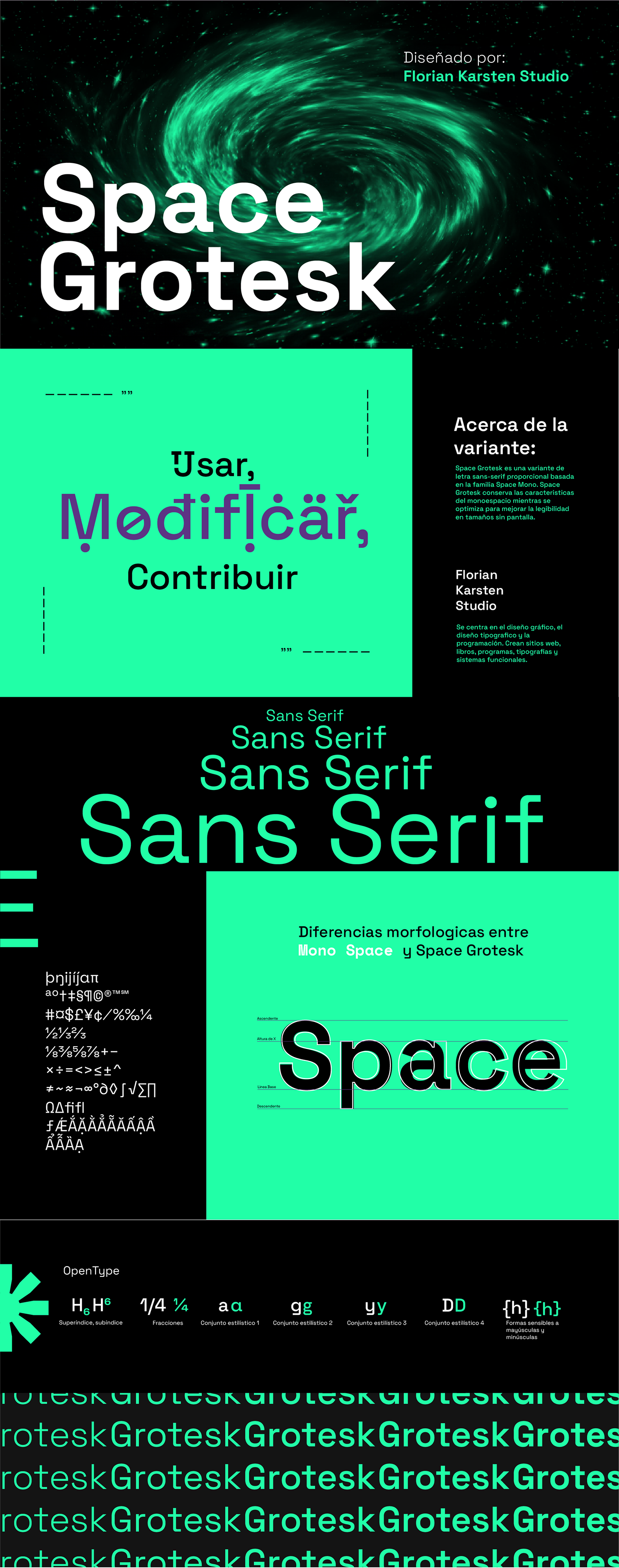 tipografia typography   Graphic Designer visual identity adobe illustrator composición uade afiche Space Grotesk Tipografia 2