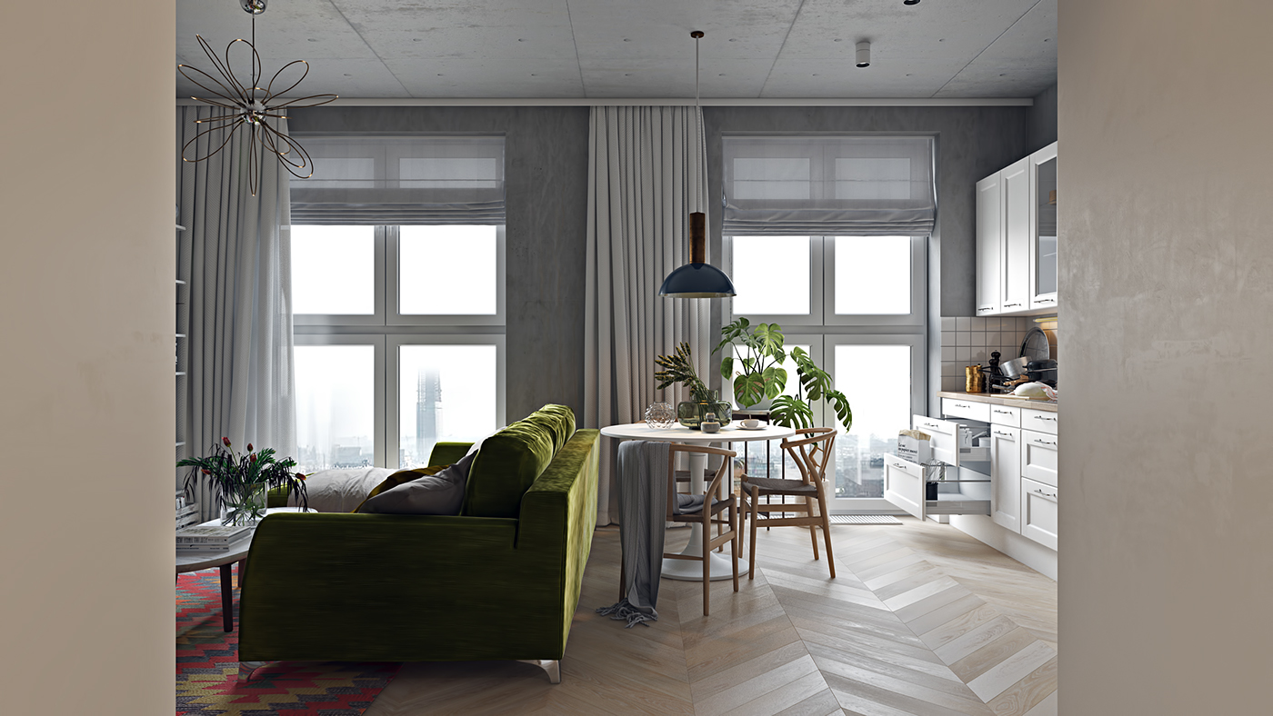 ikea living room kitchen contemporary modern studio