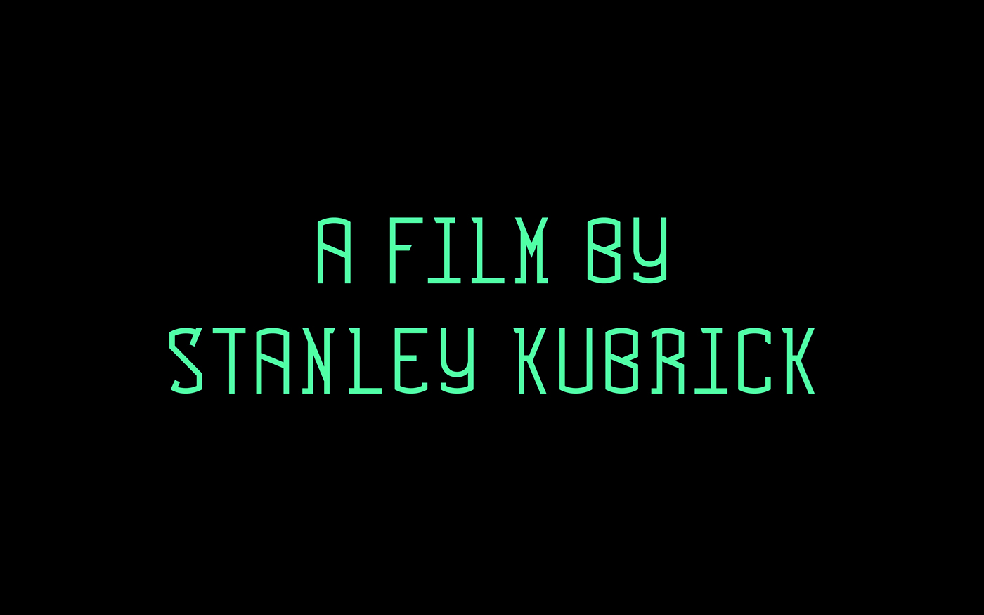 Typeface typography   space odyssey Stanley Kubrick Space  grid system adobeawards
