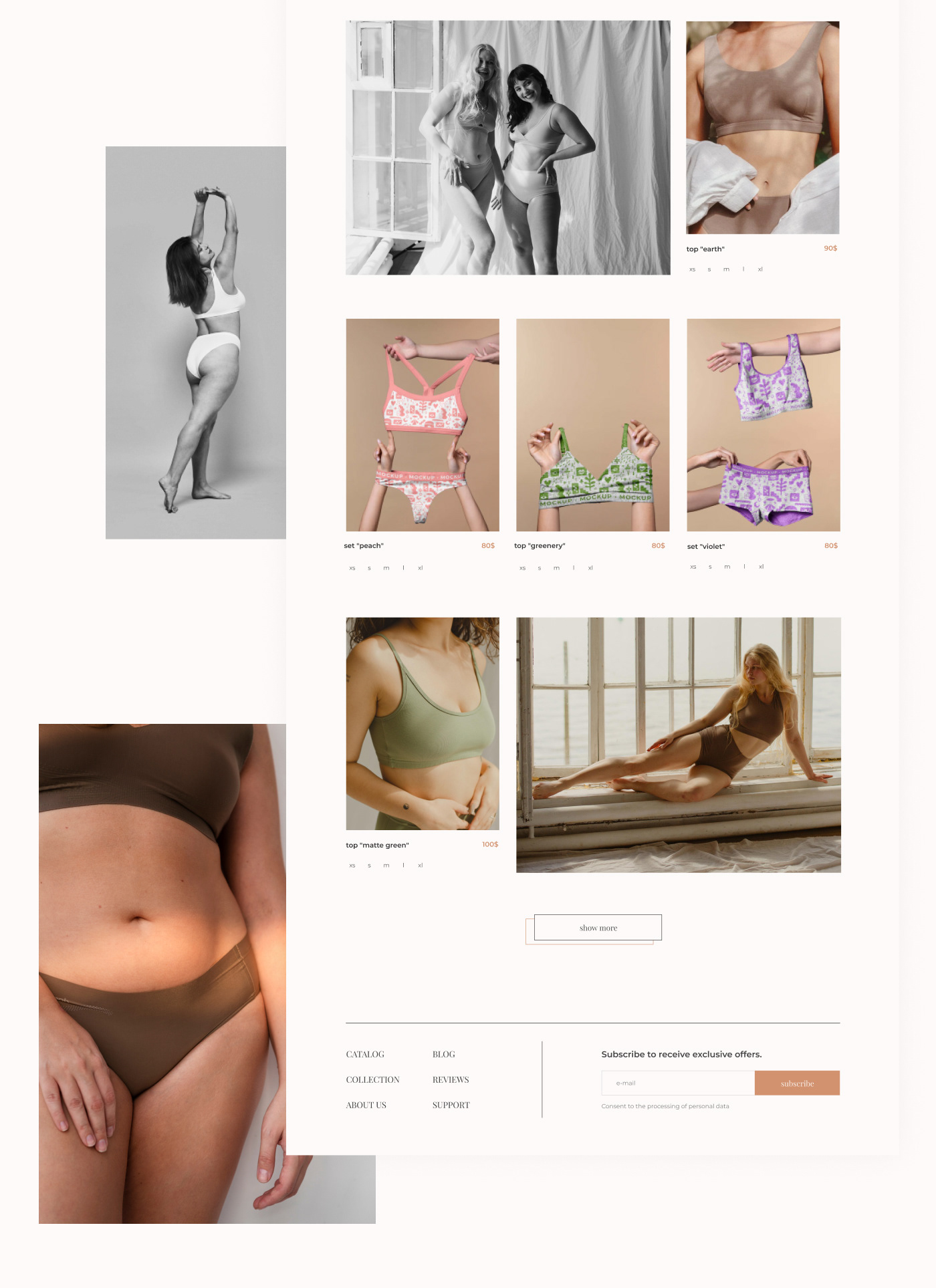 body positive design Figma underwear web-design woman белье   дизайн сайта логотип