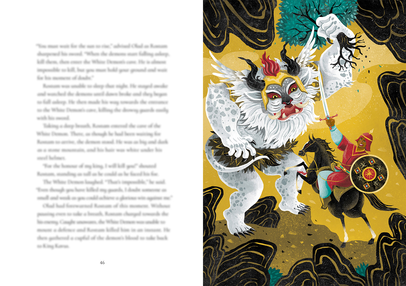arabic book children book fighting Hero horse knight monster picturebook TALES
