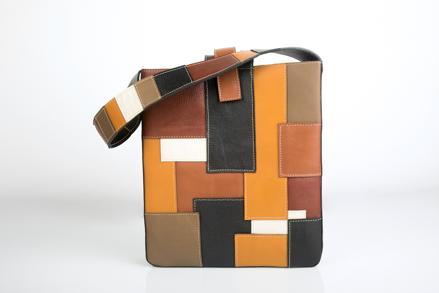 upcycled leather upcycling accessory design leather patchwork
