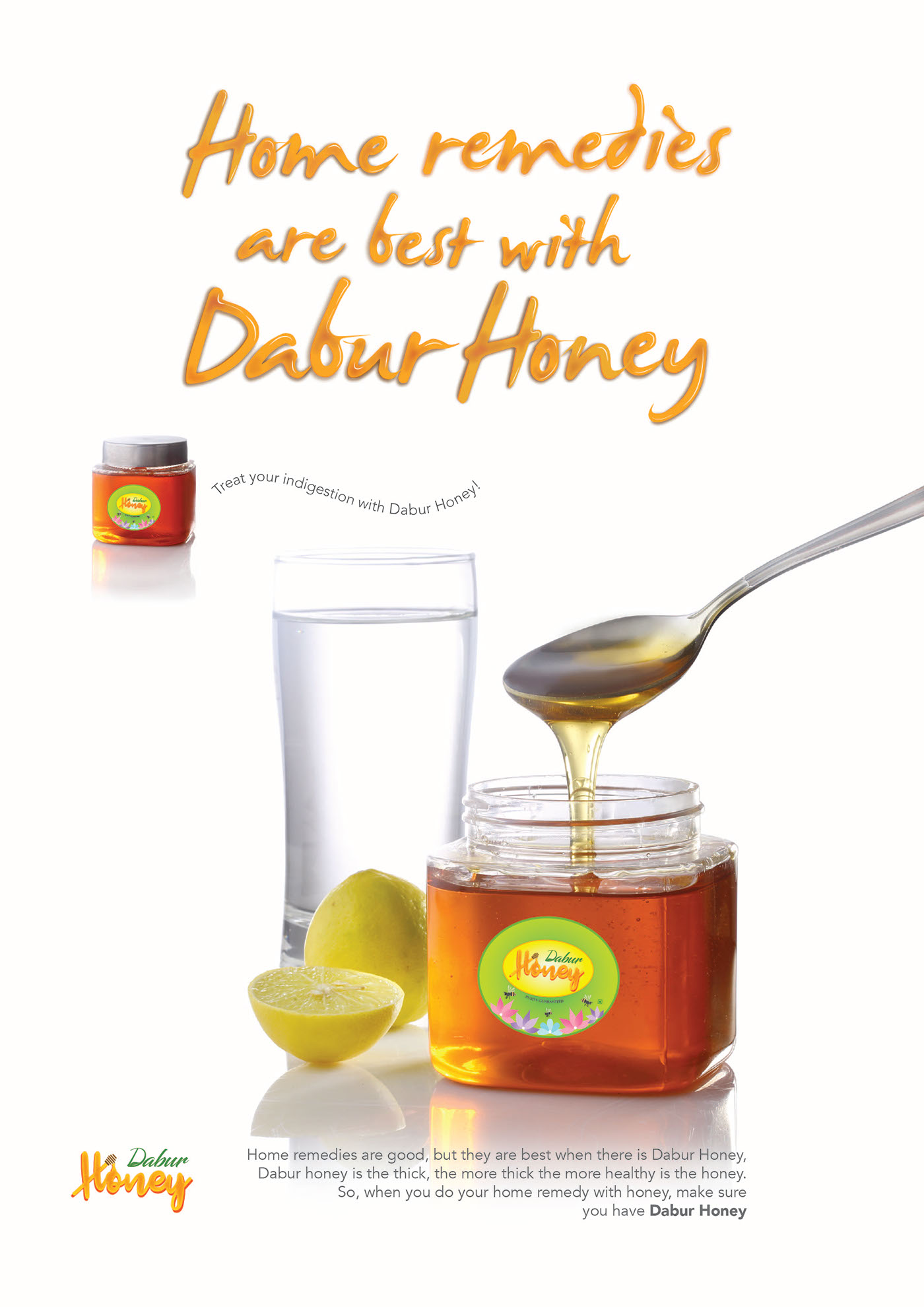 honey campaign home remedies Advertising  Photography  Health typography  