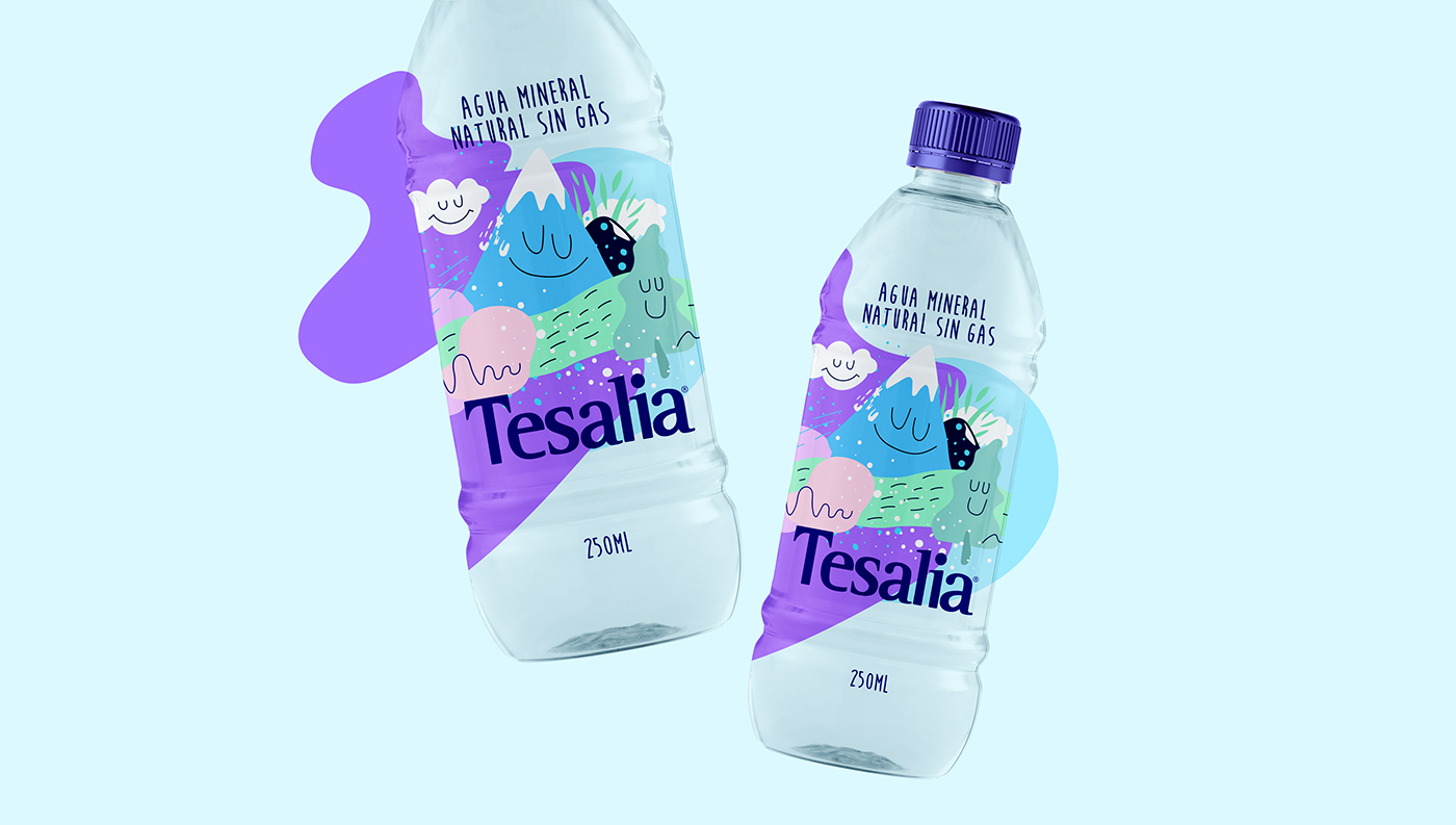 water Packaging Rebrand Ecuador Cotopaxi drink bottle design ILLUSTRATION  Label