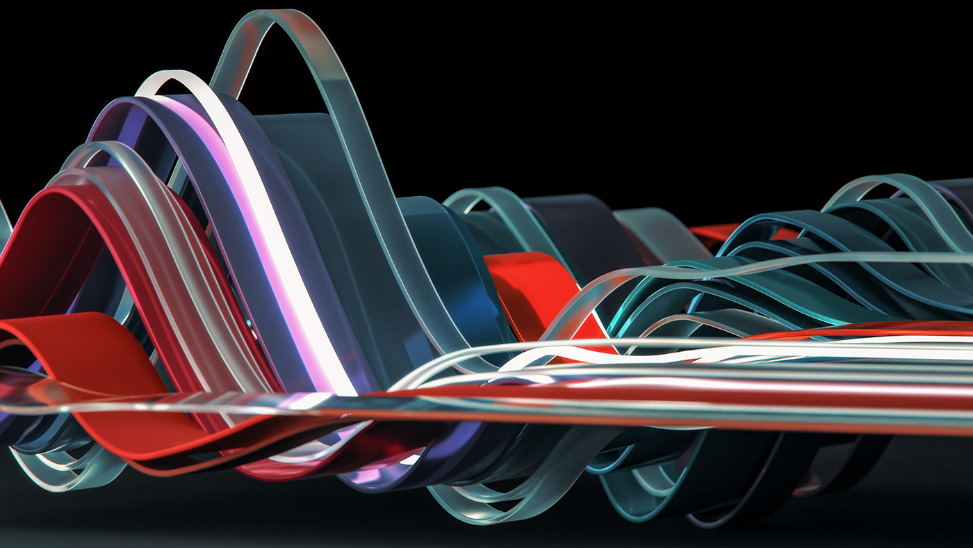 Adobe Dimension c4d cinema 4d waves abstract colors 3D shapes art