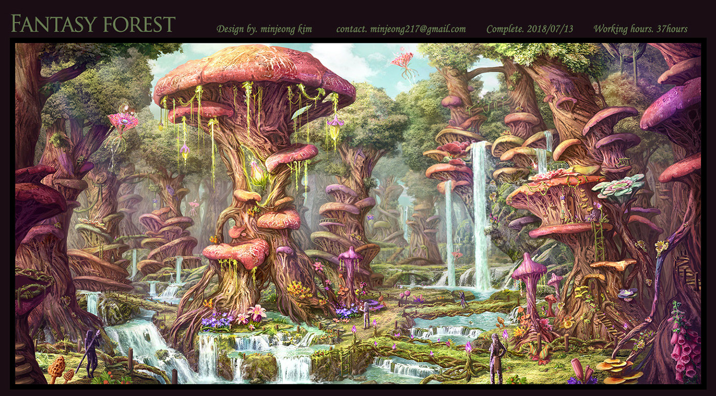 fantasy concept art forest fantasy art Game Art ILLUSTRATION  Digital Art  artwork fantasytree magictree