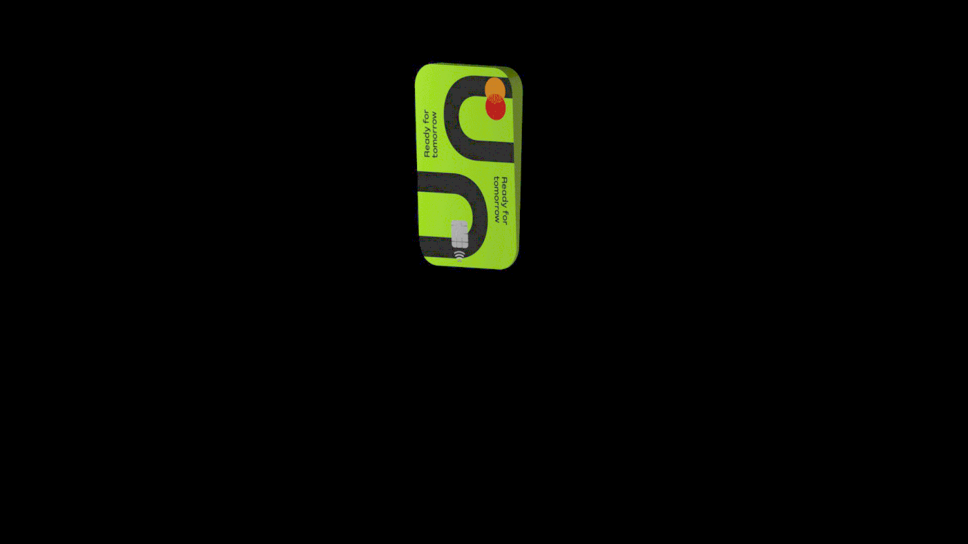 3D b2b Bank banking bold Credit Cards Fintech futuristic Neon Green payment