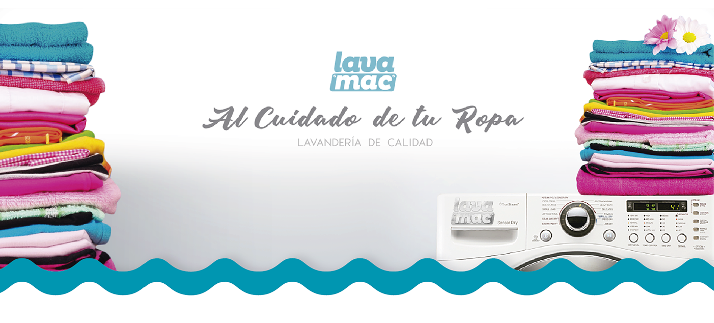 brand marca lavanderia Ecuador Isologo publicidad