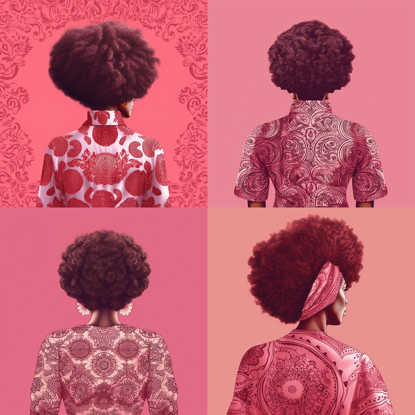 african child african woman ai aiart aiartwork Digital Art  digital illustration Digital Illustrations Midjourney ai Pink art