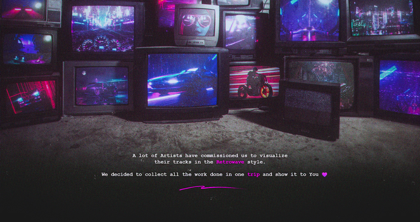 80s car city Cyberpunk neon retrowave sci-fi Synthwave vaporwave nft
