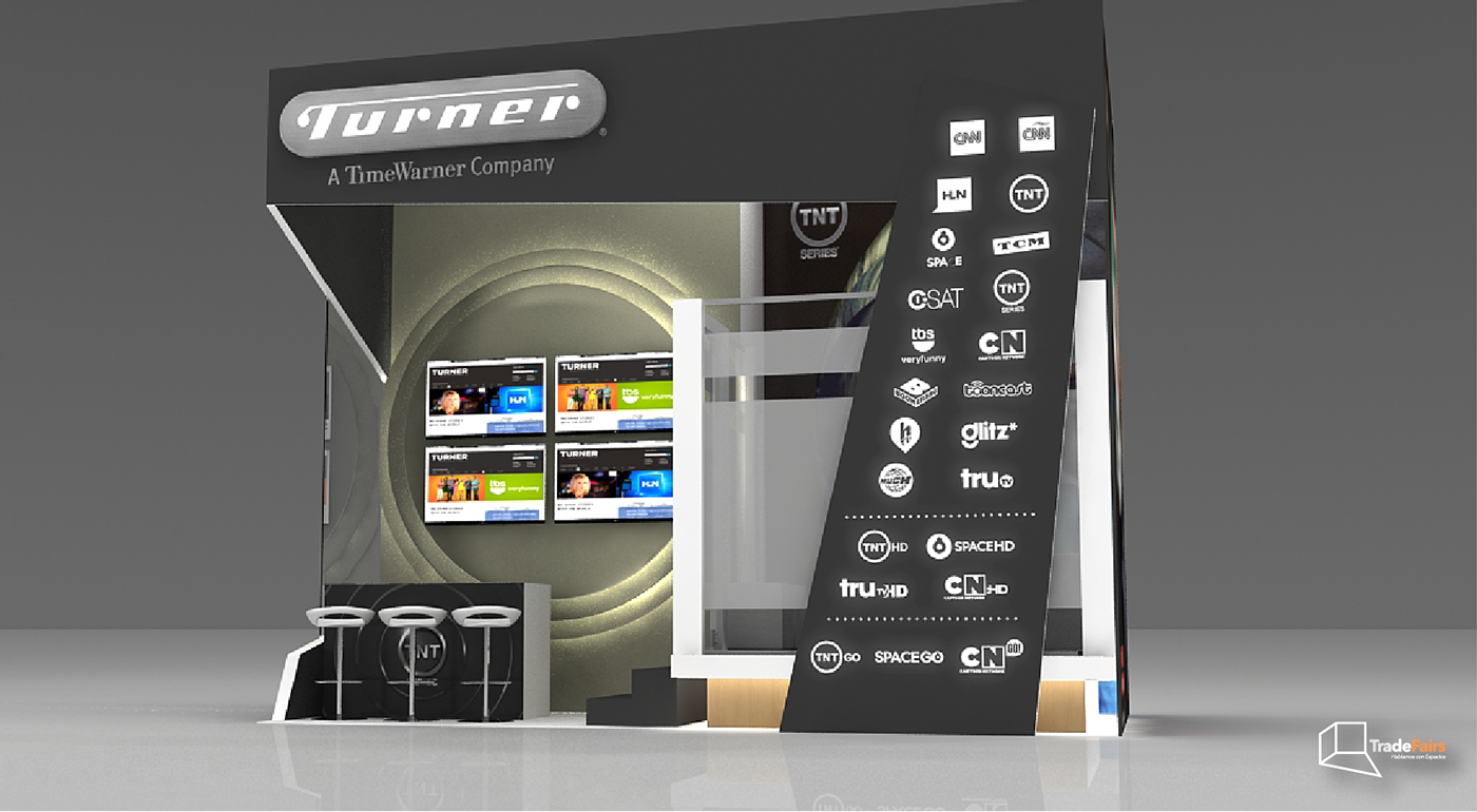 Stand booth trade fairs diseño design 3d design 3D