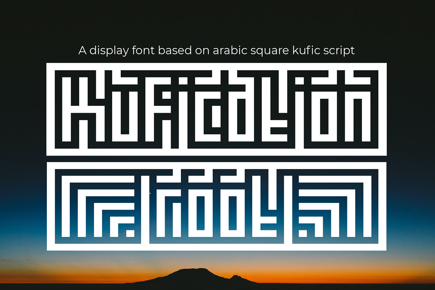 font design Kufic Calligraphy Kufic Font Logo Design logo font Typeface