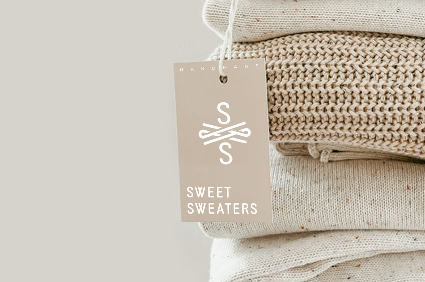 knitted Clothing logo symbol handmade brand