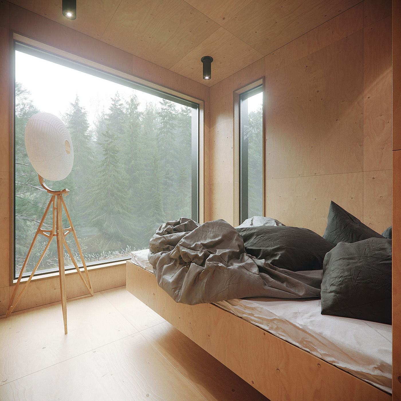 viz.art exterior Interior visualization 3ds max corona photoshop forest cabin shelter