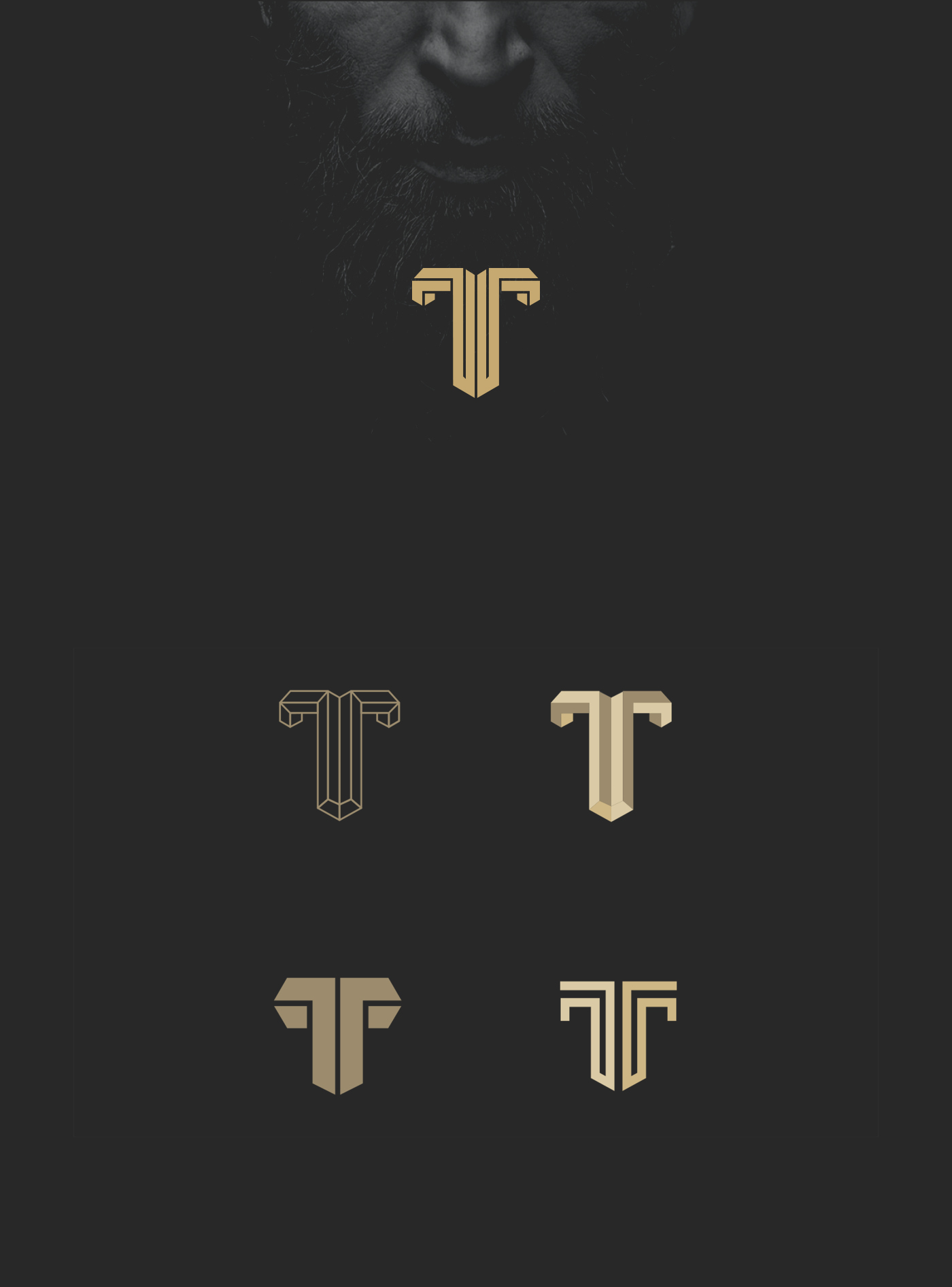 letter geometric desertgold mceacher personal Logo Design identity