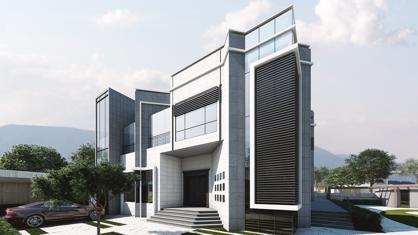 architecture building house modern Residence residential Villa vray Oman