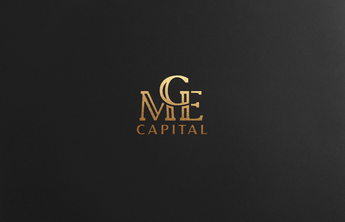 Logo Design Lviv finance Investment capital elegant modern black and gold monogram