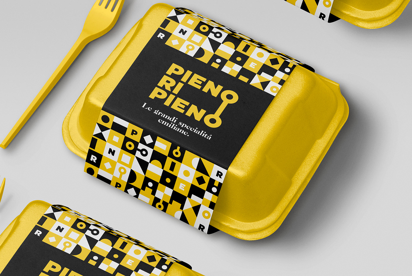 logo brand Food  Truck Packaging pattern italian Cheese minimal menu