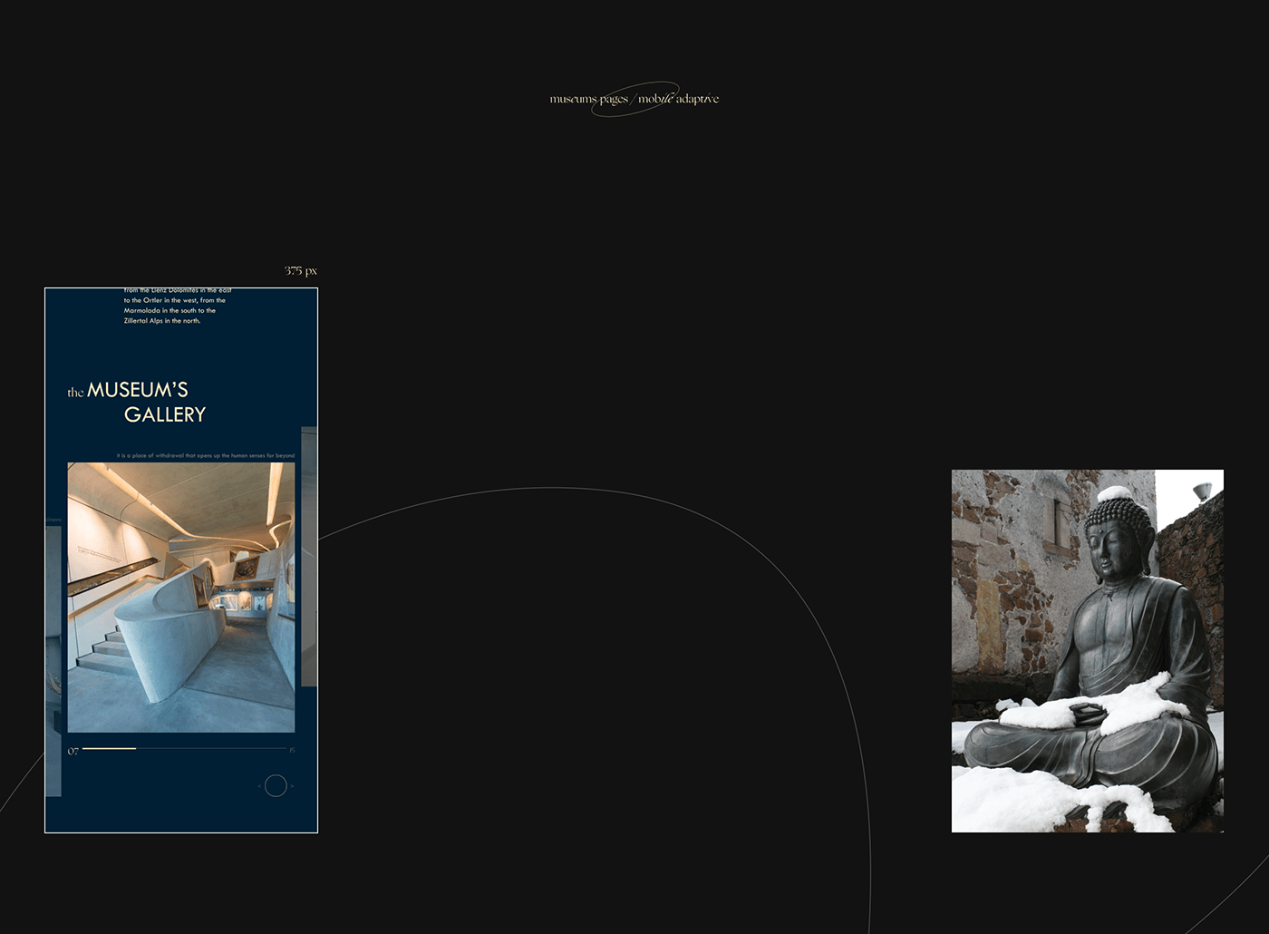 messner minimal mountain museum redesign Travel typography   UI/UX Web Design  Website