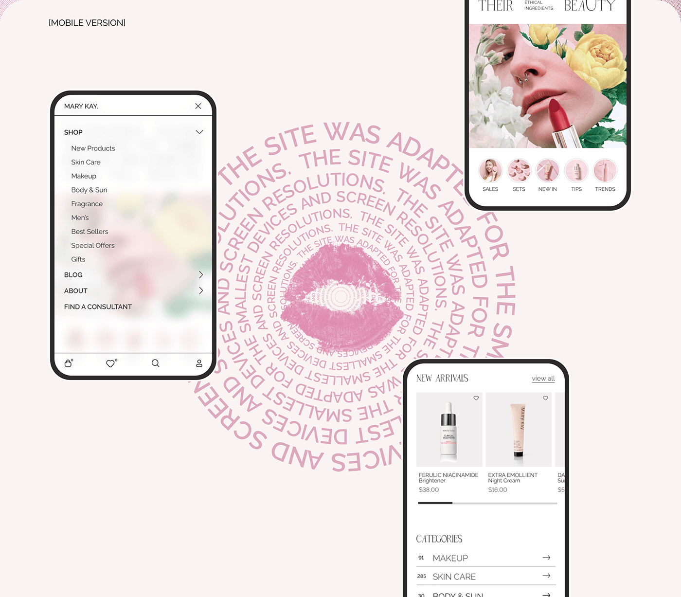 design ux/ui Web Design  redesign e-commerce visual cosmetics online store skincare beauty