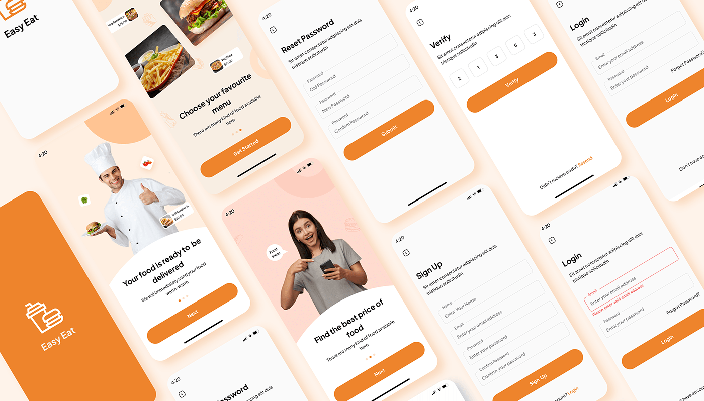 cooking delivery app Figma fooddelivery receipe ui design UI/UX