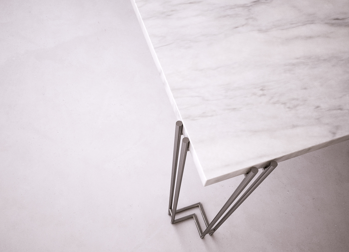 FURNISHING decor refined design furniture handicraft DesignArt table Marble Calacatta stainless steel dining