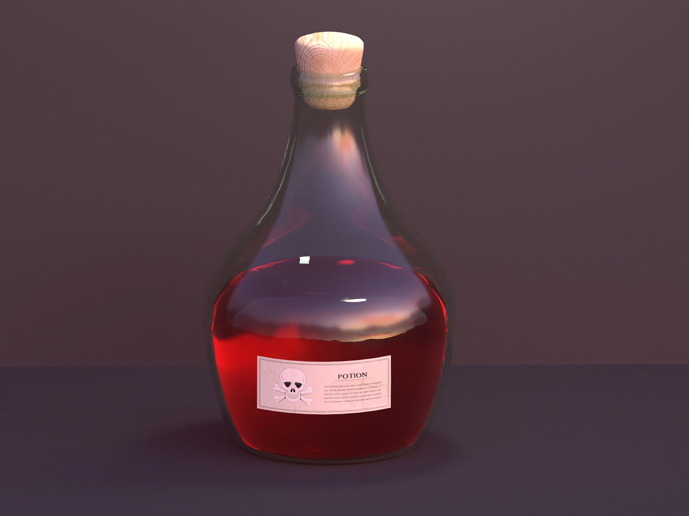 3D Infographie modelisation potion