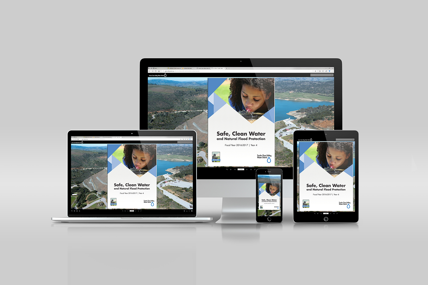 interactive flipbook Interactive PDF Book Report webpage digital experience Santa Clara Valley water district