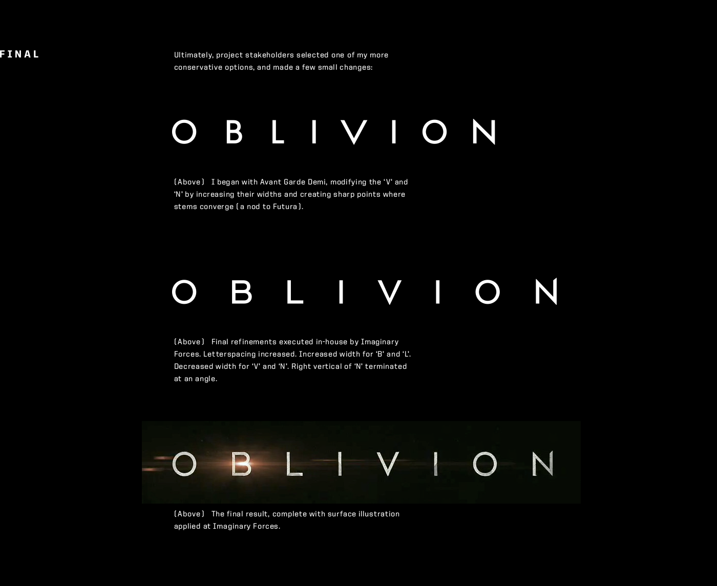 oblivion  tom cruise Letterform sci-fi