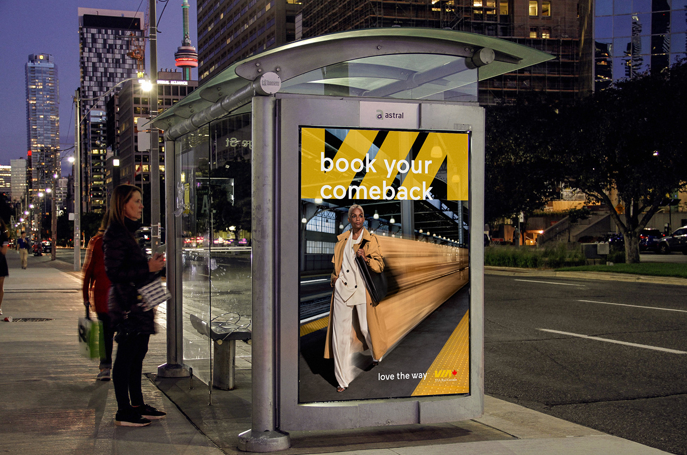 Advertising  Fashion  motion motion blur movement print Style train Travel VIA Rail