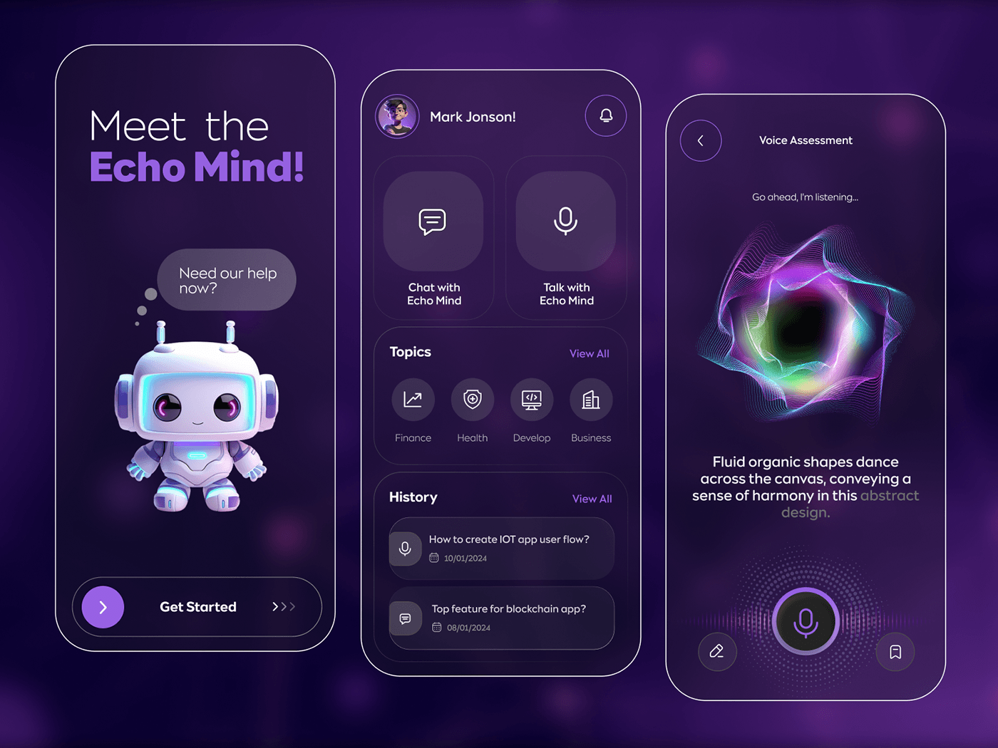 Echo Mind - AI Chatbot App UI