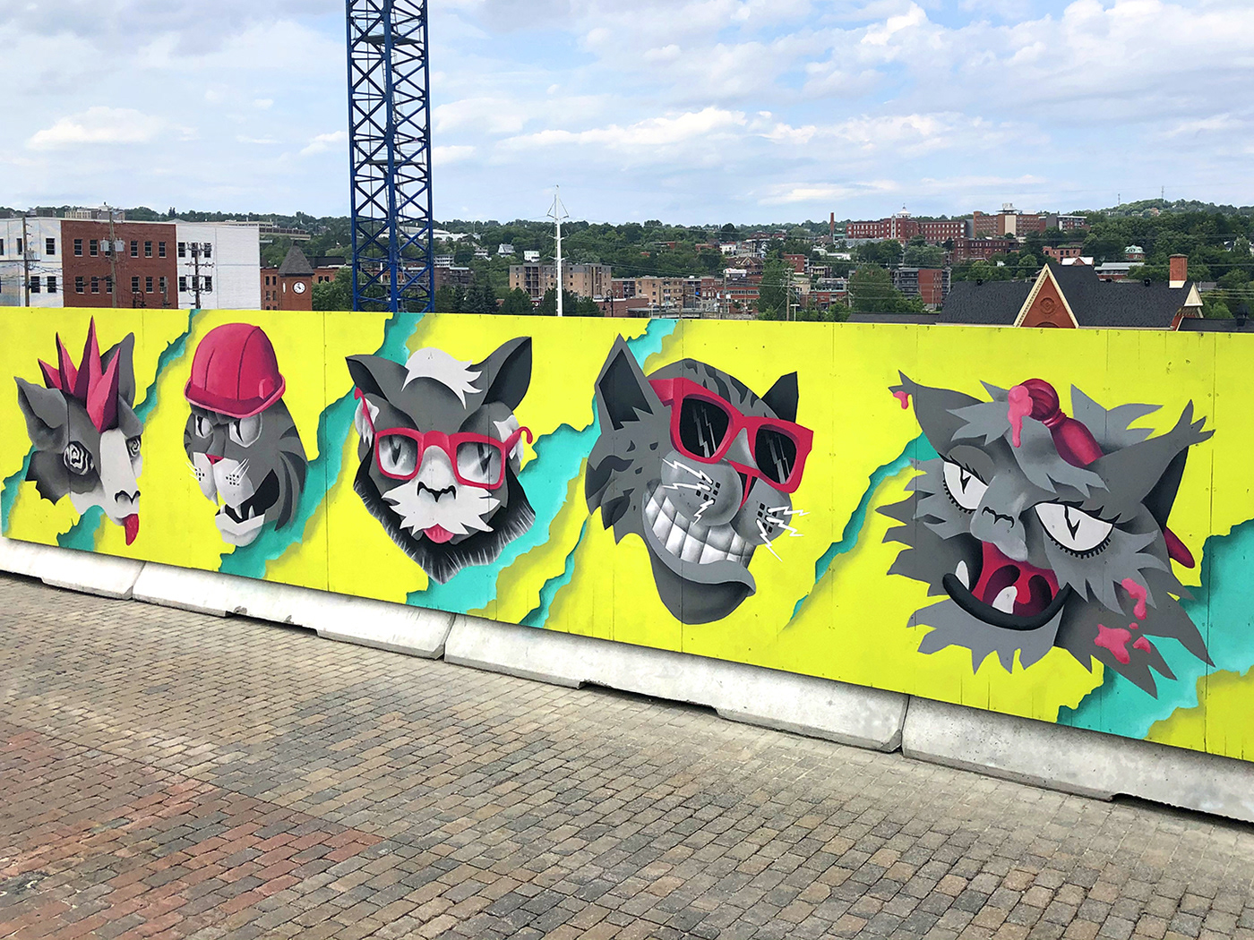 Cat cats Chat chats Mural