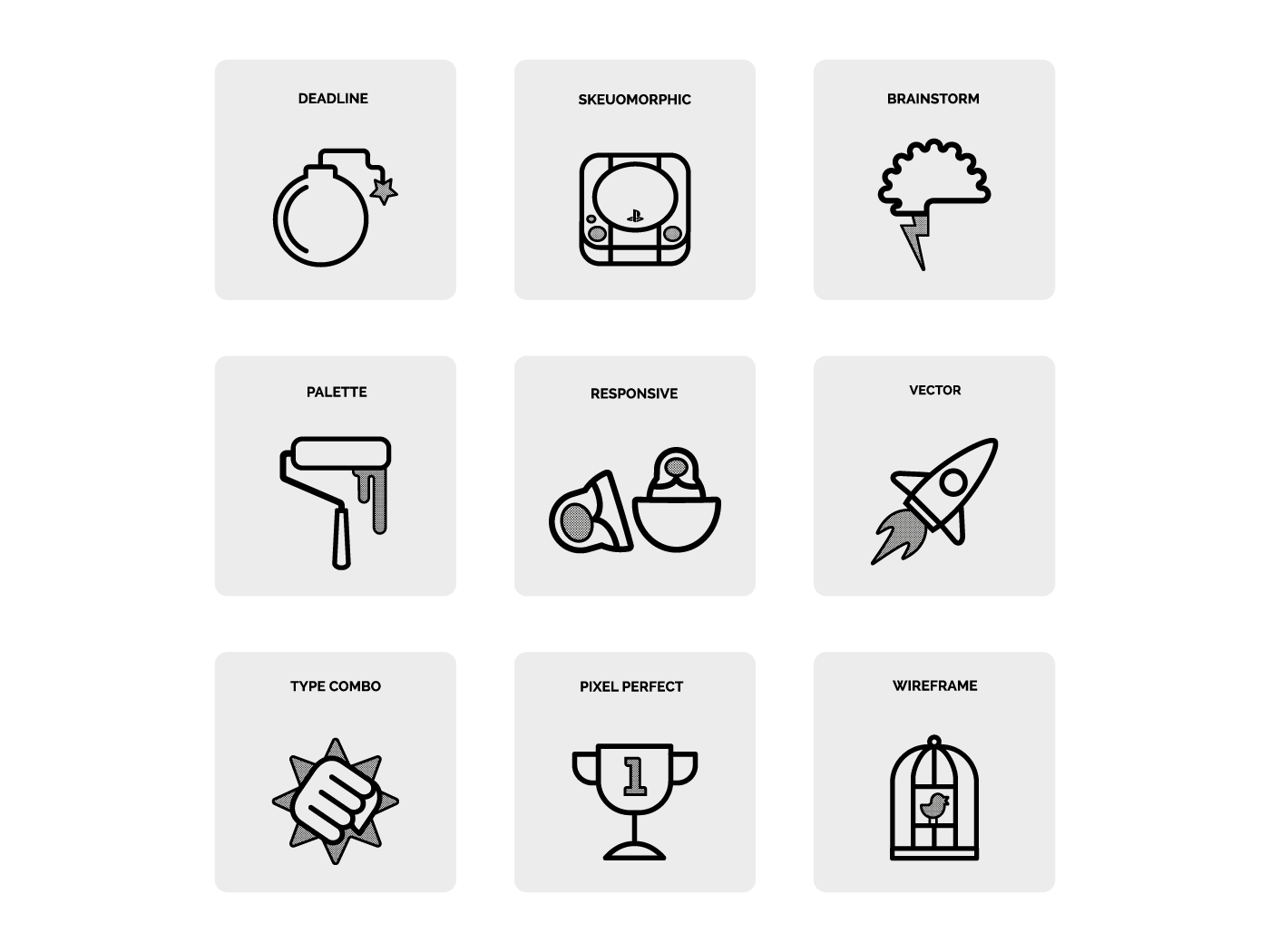 icons Icon icon set pictograms designer bag UI ux inline web icons motion animated Pack Collection iconset