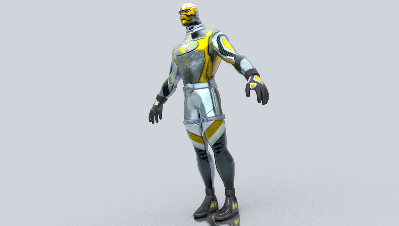 SuperHero iron man Avengers game design  3D animation  rigging