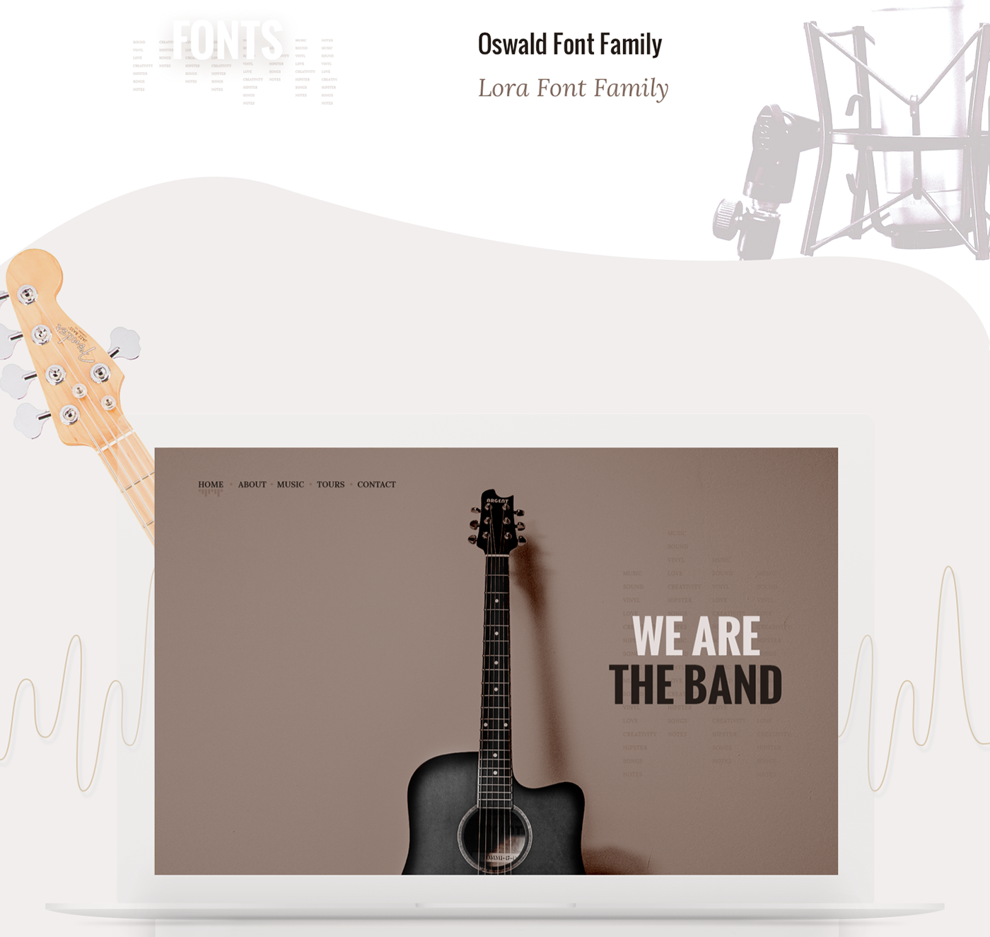 onepage Web Template Website free freebie freebies band music band psd music