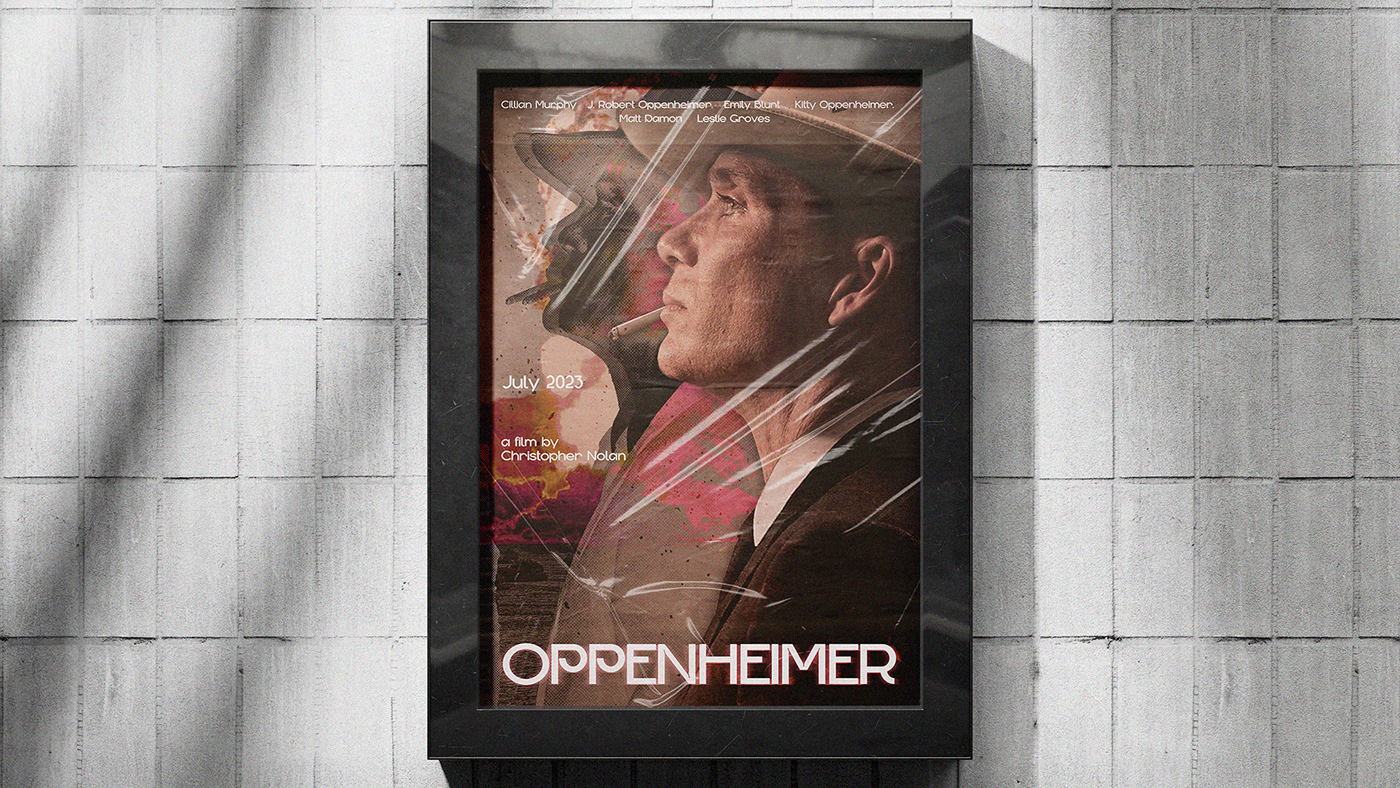 poster Graphic Designer oppenheimer Film   christopher nolan movie poster Cinema Poster Design adobe illustrator vector