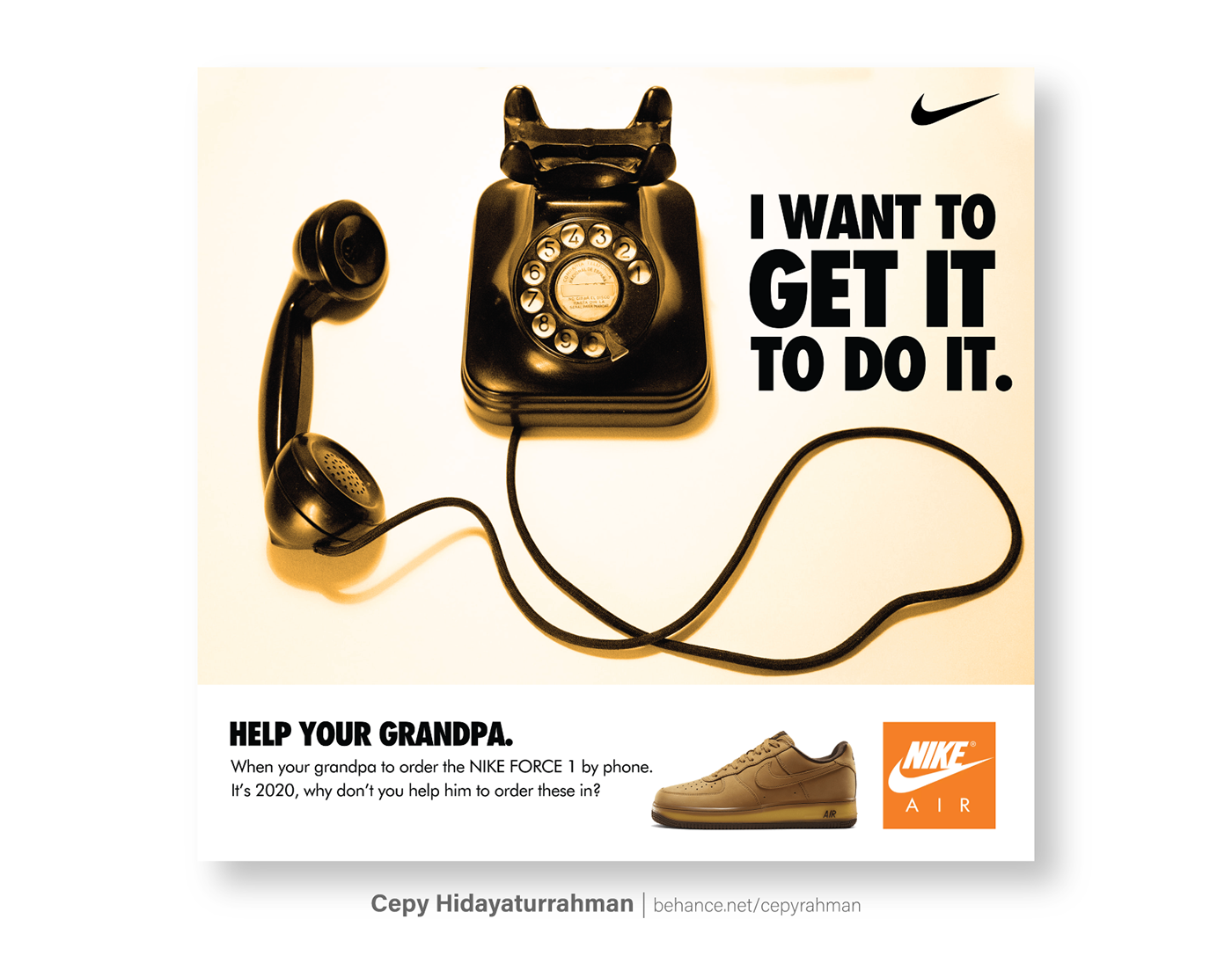 ad ideas billboard design durability Nike ad nike air Nike air force 1 poster ad design Unofficial Ad