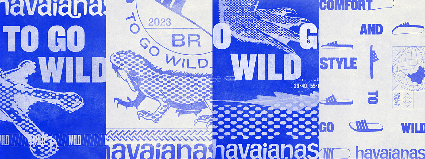 havaianas advertisement campaign ads wildlife Nature ILLUSTRATION  ads design Badges Sticker Design