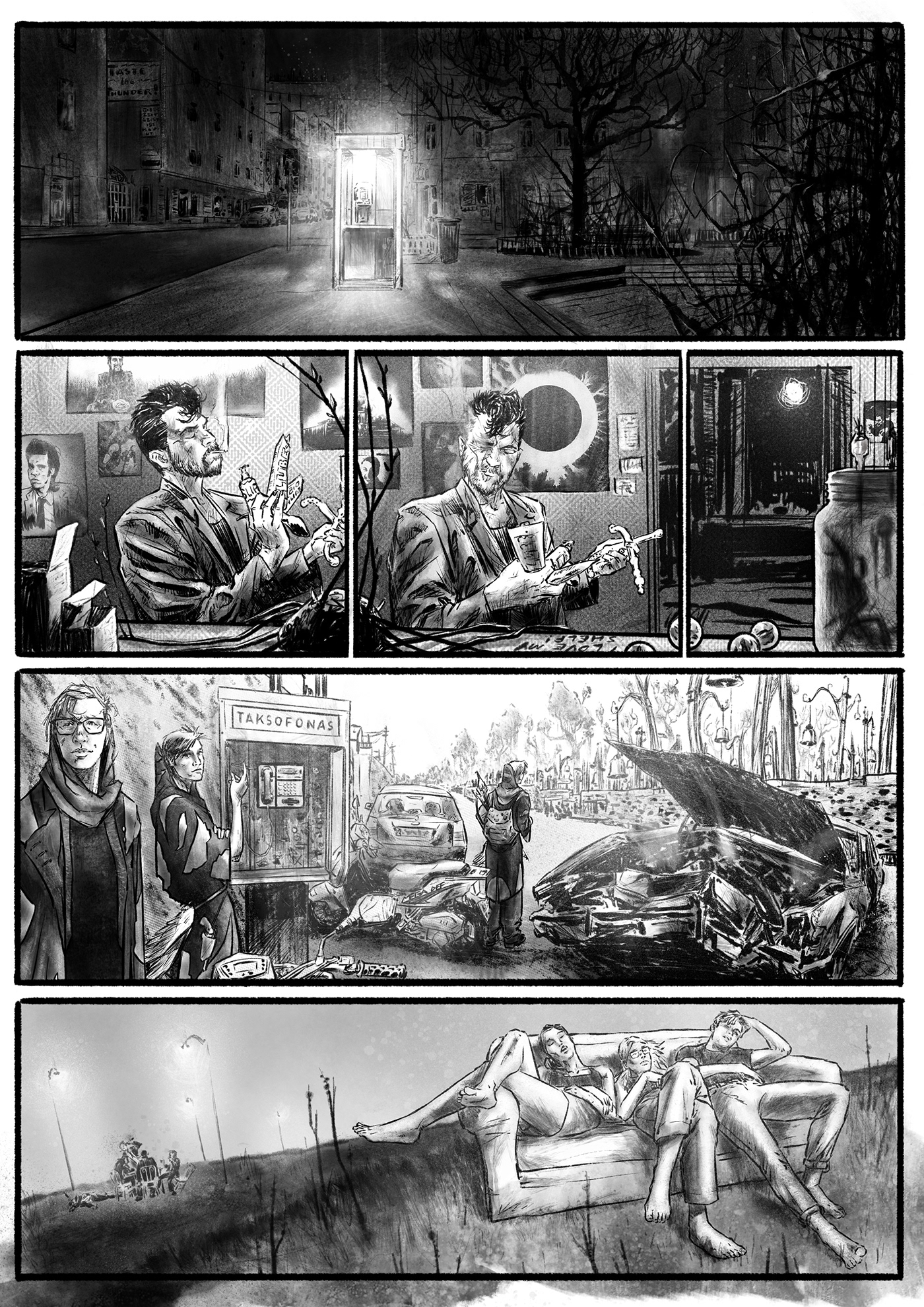black and white comic Comic Book Drawing  ILLUSTRATION 