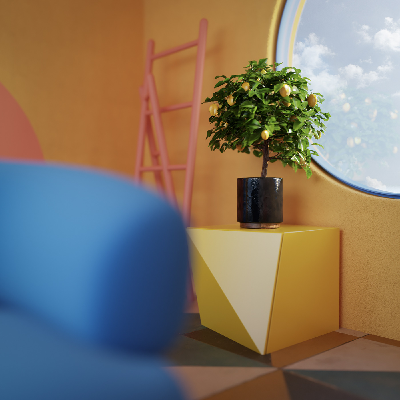 archviz CGI challange colorful dream interior everday Interior rendering