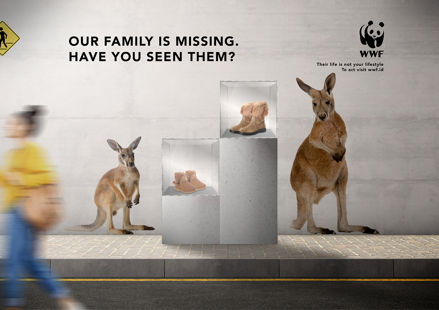 animals OOH ooh advertising  WWF advertisement awareness concept conservation Emotional organization
