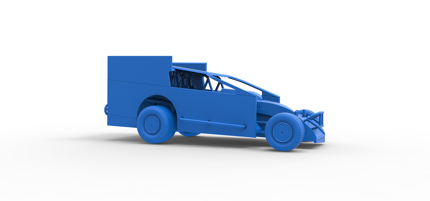 race car v8 toy 3D printable dirt stock car modified stock car Northeast Outlaw