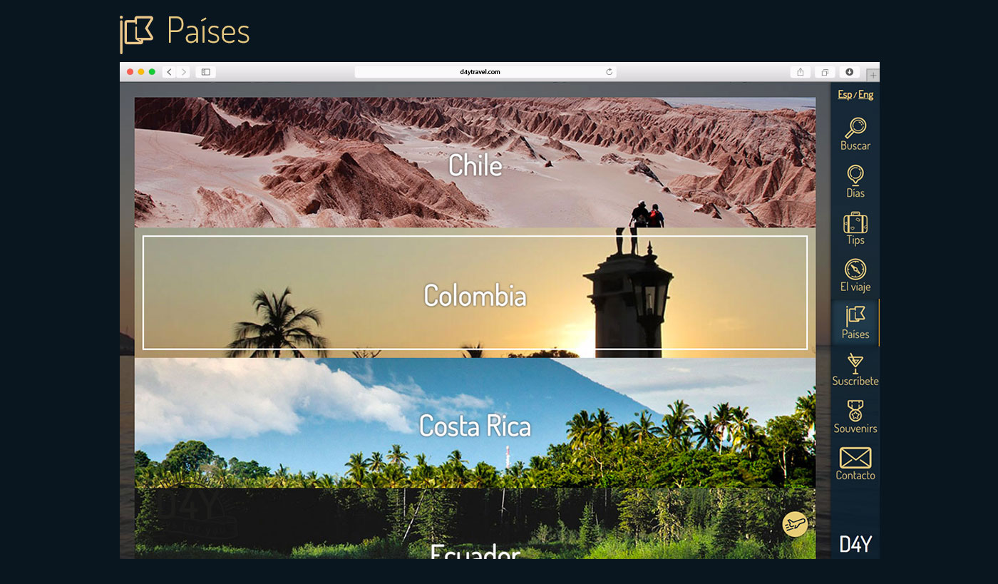 Travel viaje app aplicación Blog mochilero tips world paises Responsive