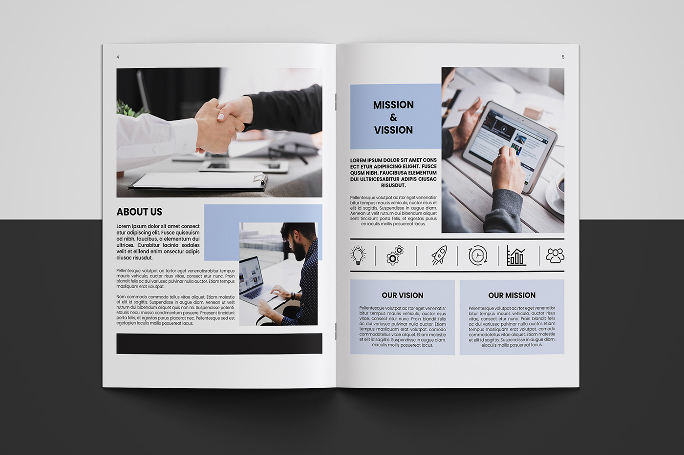 Annual plan annual report business brochure Company report Corporate Brochure creative Layout minimal design report brochure template