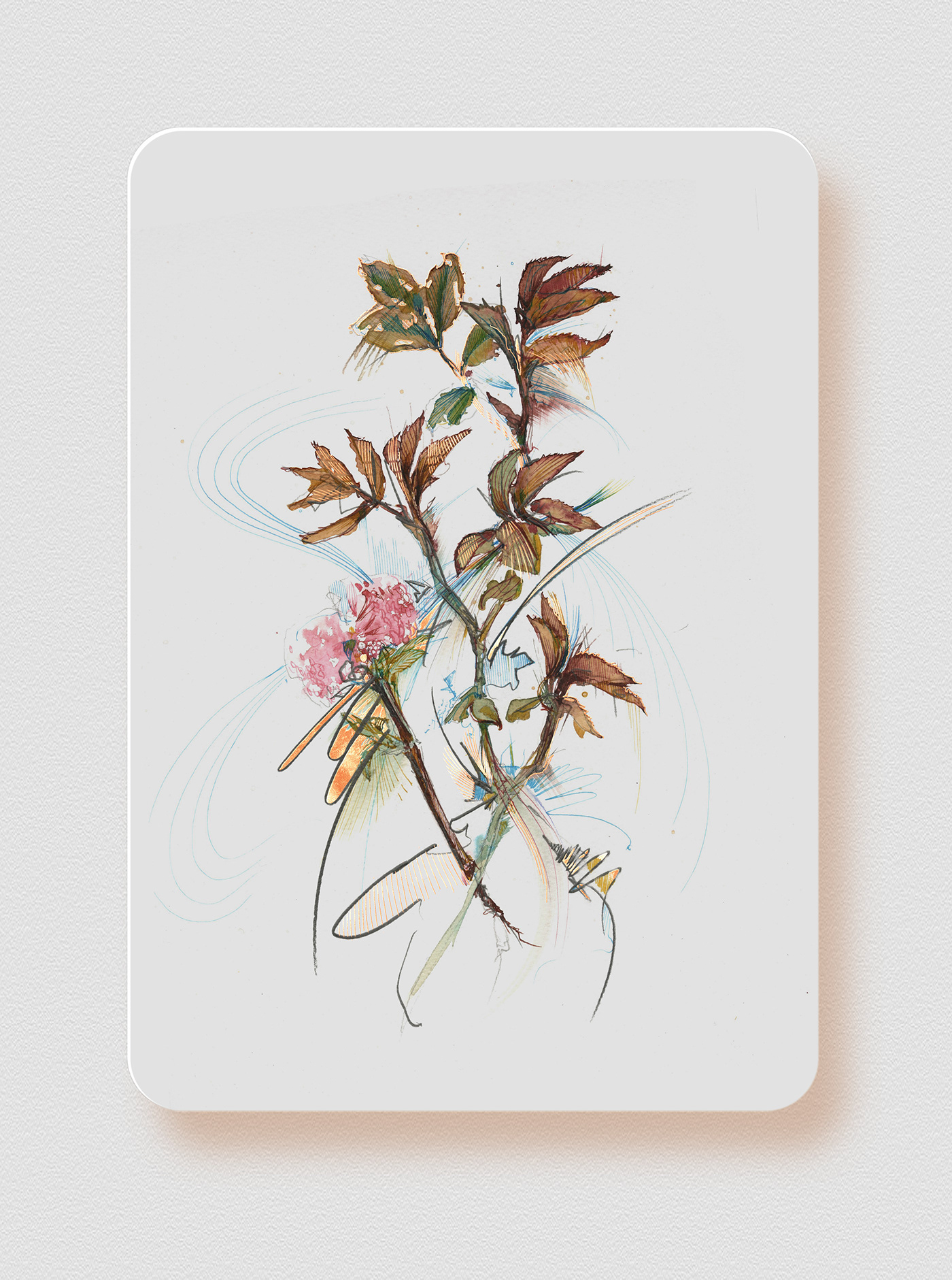 Apple Blossom and Rose Entwined