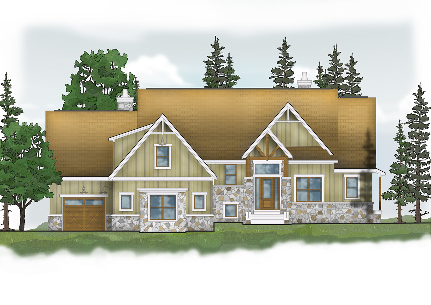 Elevation Elevations rendering colored