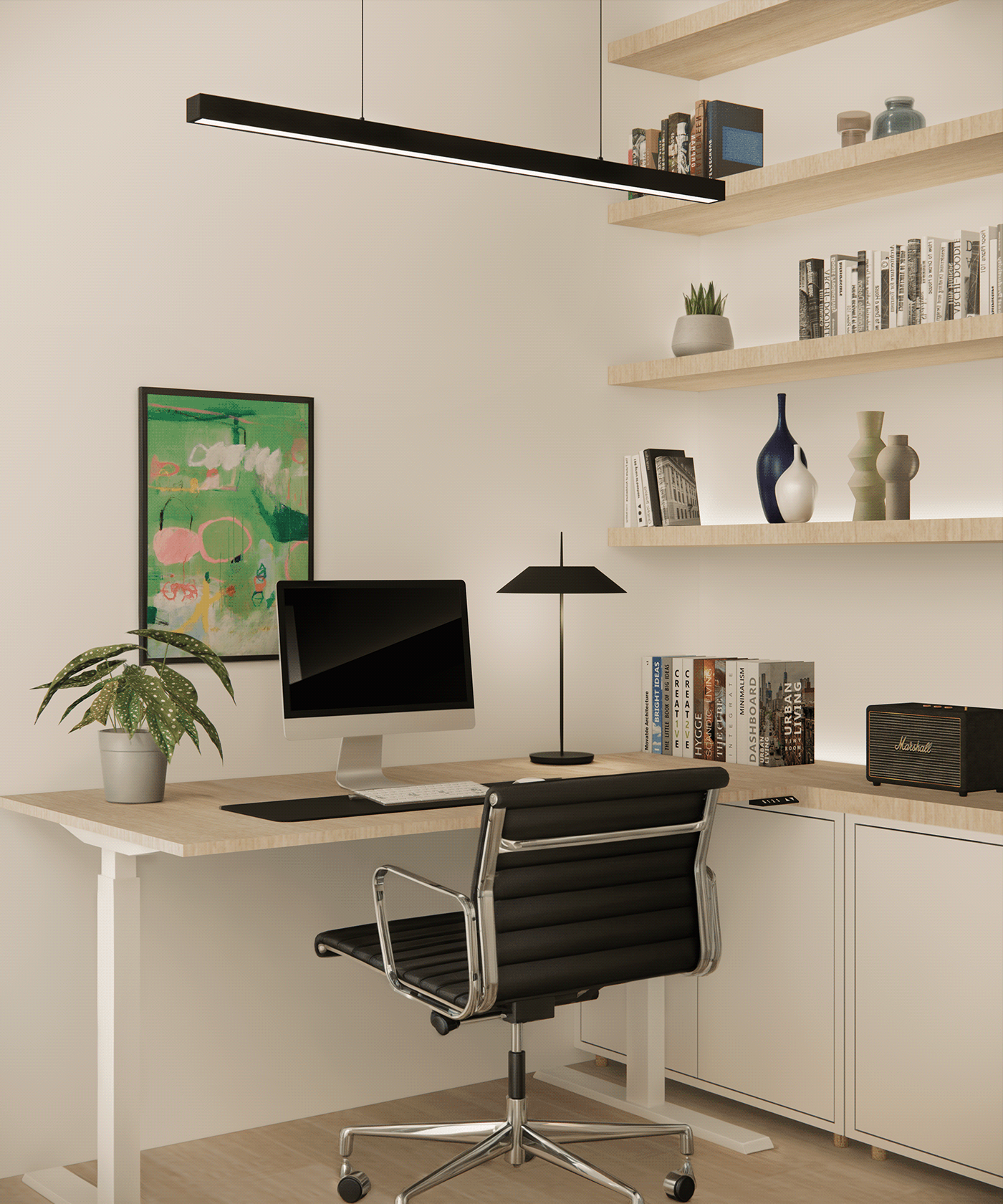 bedroom studio architecture Render visualization KREA AI enscape 3D Rendering interior design  home office