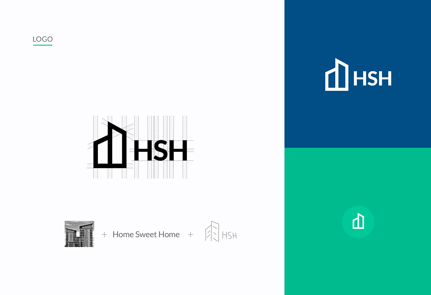 It shows a how the logo is created of real estate property project.