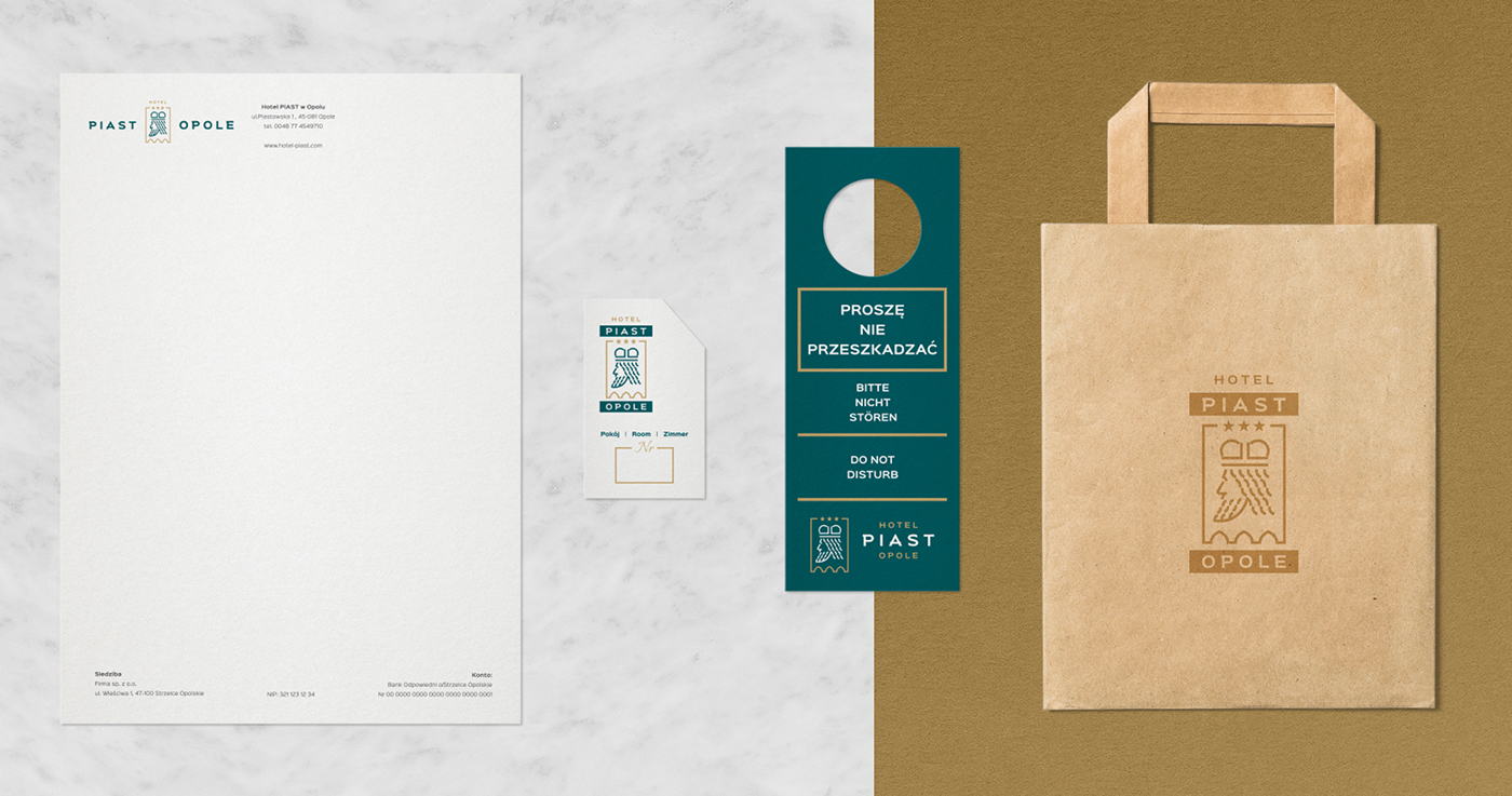 rebranding hotel logo piast www brandglow corporate identity visual communication