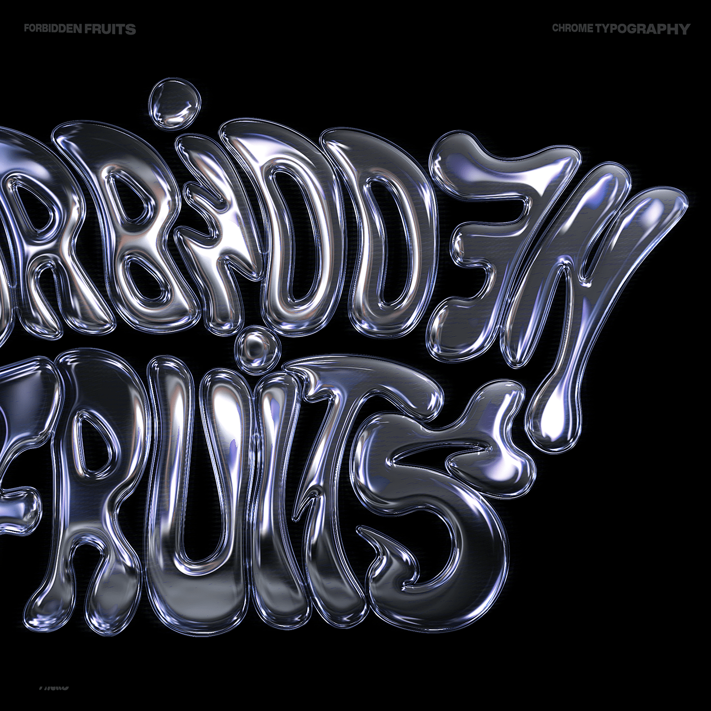 chrometype design gold metal metalic typography   3D Logo Design logos Render